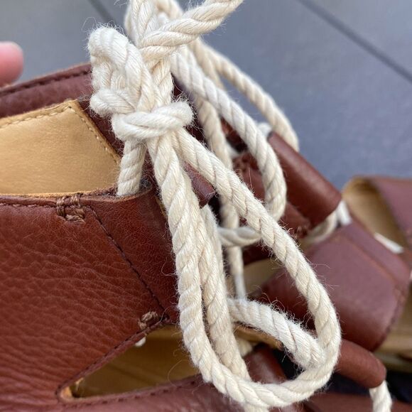 Sperry Vivianne Lia leather sandals size 8 womens gladiator style brown chunky w - Picture 11 of 11